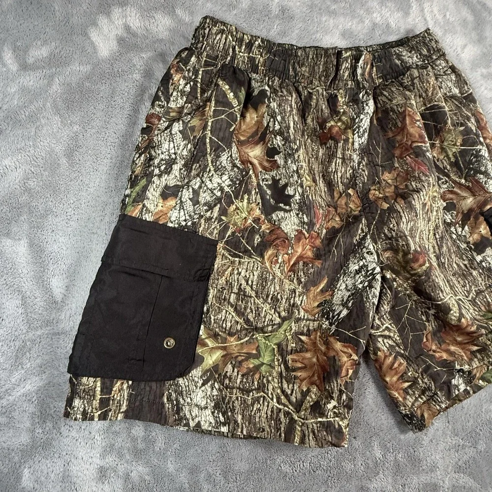 Wilderness Dreams Swim Shorts Mens Size XL Brown Camo Cargo Microfiber Hunting